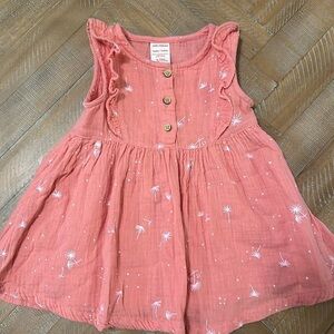 Joe Fresh Baby Girl Ruffle Cotton Floral Print Fit & Flare Pink Dress 6-12 mos
